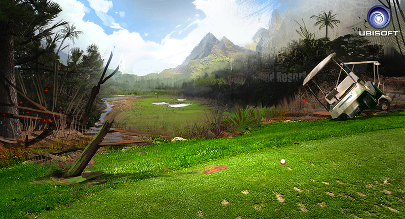 Illustration for article titled Early Far Cry 3 Concept Art Shows Scrapped Ideas, Luxury Resorts And... Fun Parks